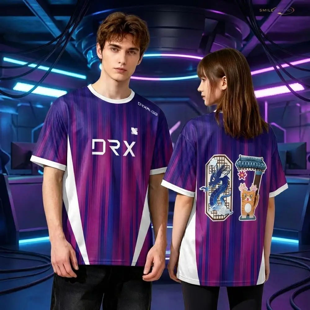 Esports Gaming Shirts - DRX 2026 เสื้อยืดทีมอีสปอร์ตใหม่ เสื้อยืดที่ต้องมีสำหรับแฟนเกม ผู้ชายและผู้หญิง เสื้อกีฬาระบายอากาศ