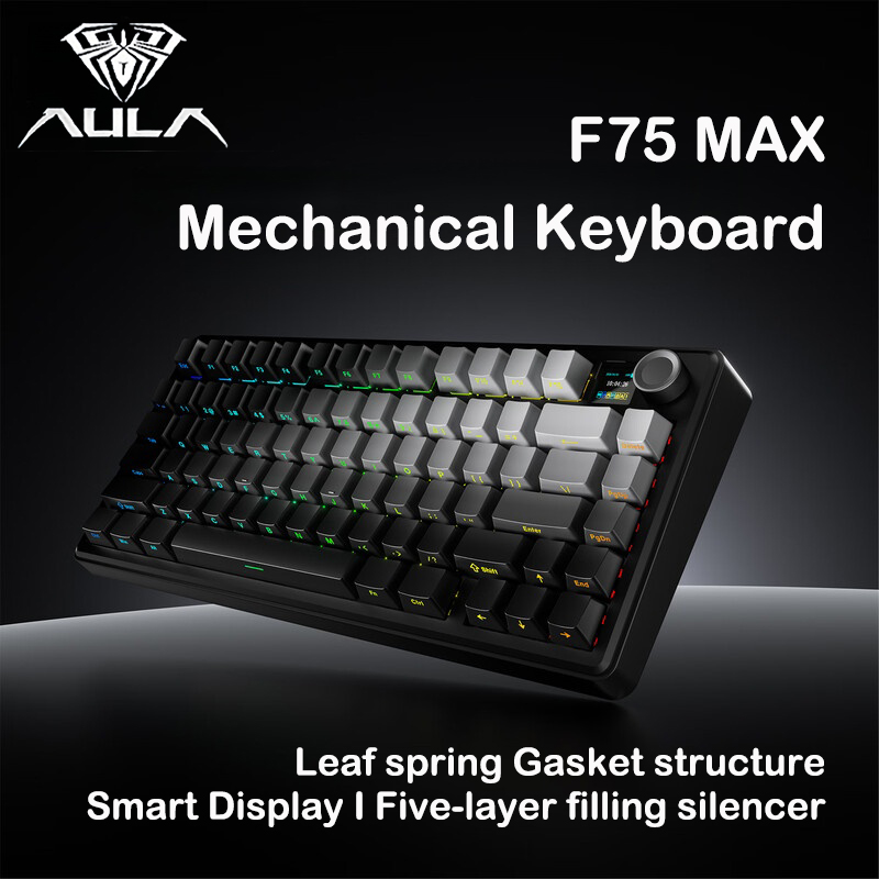 Esports Gaming Uk - AULA F75 MAX 75% คีย์บอร์ดแบบกลไกแบบสามโหมด Hot