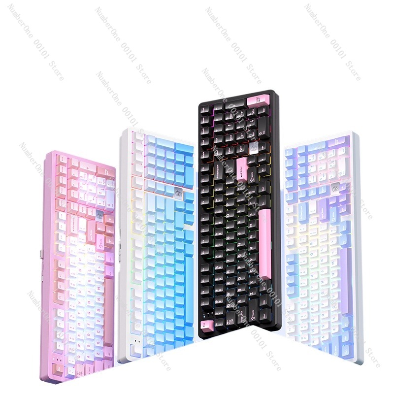 Esports Gaming Keyboard - คีย์บอร์ดเชิงกลอลูมิเนียมอัลลอยด์, คีย์บอร์ดเกมมิ่งไร้สายสามโหมดบลูทูธและ USB, คีย์บอร์ดสำนักงานอีสปอร์ตขนาดกะทัดรัด