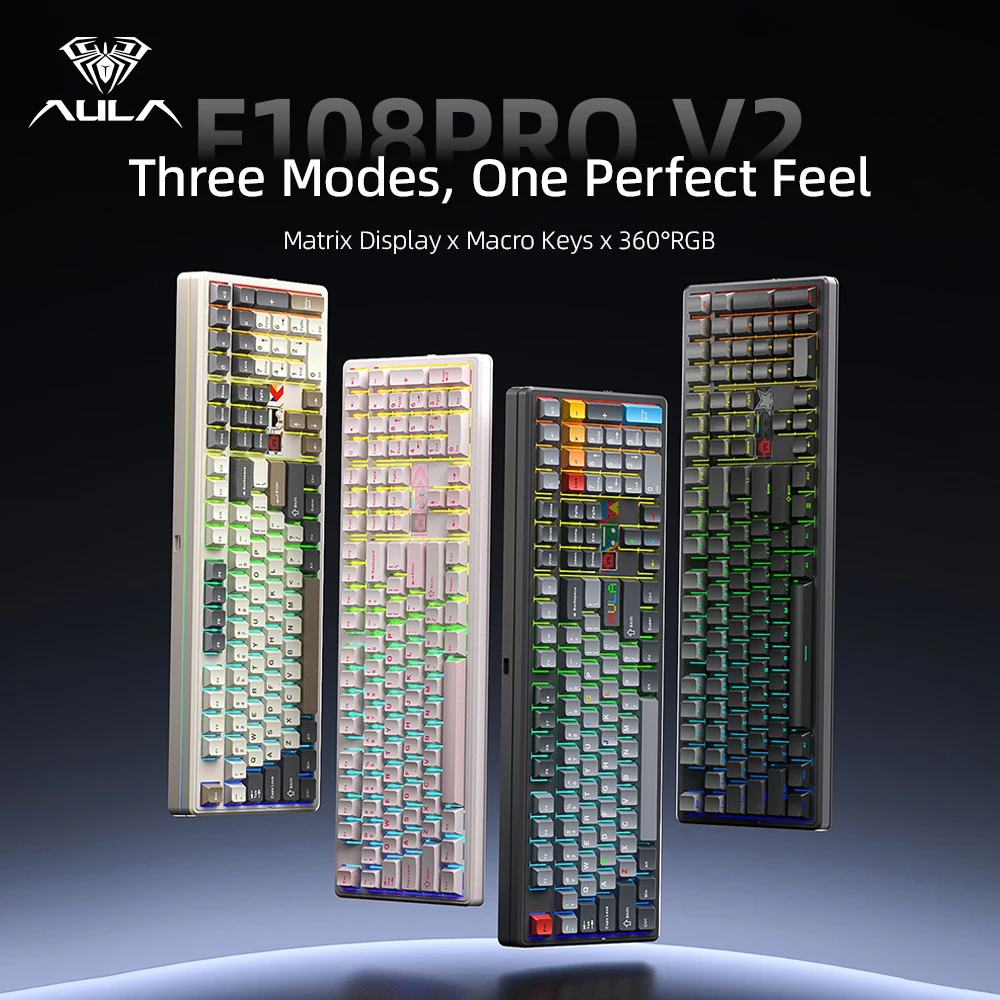 Esports Gaming Uk - คีย์บอร์ดเกมมิ่ง AULA F108 Pro V2 แบบกลไก
