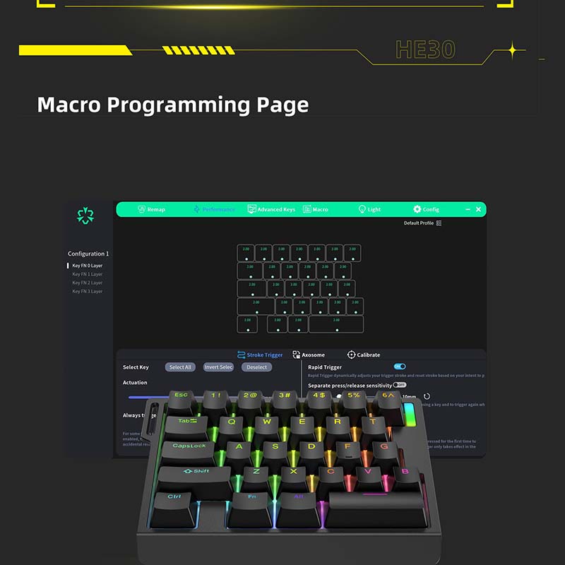 คีย์บอร์ดเกมมิ่งแบบกลไก HE30 2 - Esports Gaming Keyboard บทวิจารณ์และราคา