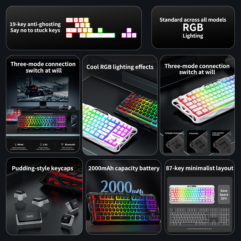 คีย์บอร์ดไร้สายบลูทูธ ksnake K - Esports Gaming Uk บทวิจารณ์และราคา